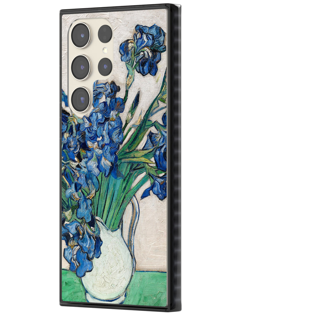 Irises By Vincent Van Gogh Samsung S22 Ultra / Samsung S23 Ultra / Samsung S24 Ultra Impact Black Phone Case side