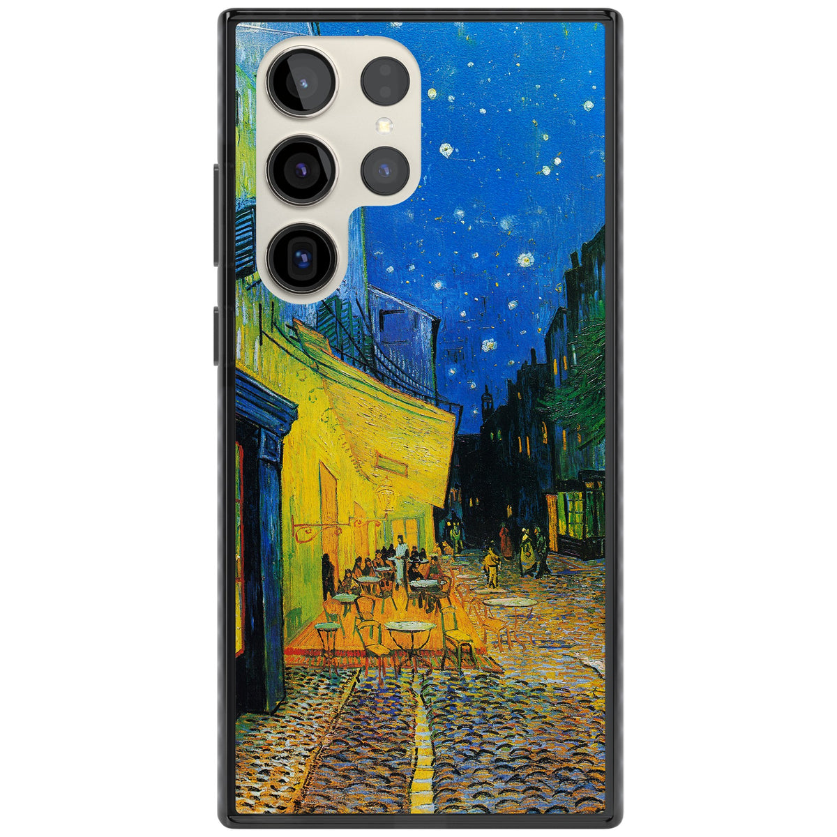 Café Terrace At Night Samsung S22 Ultra / Samsung S23 Ultra / Samsung S24 Ultra Impact Black Phone Case front