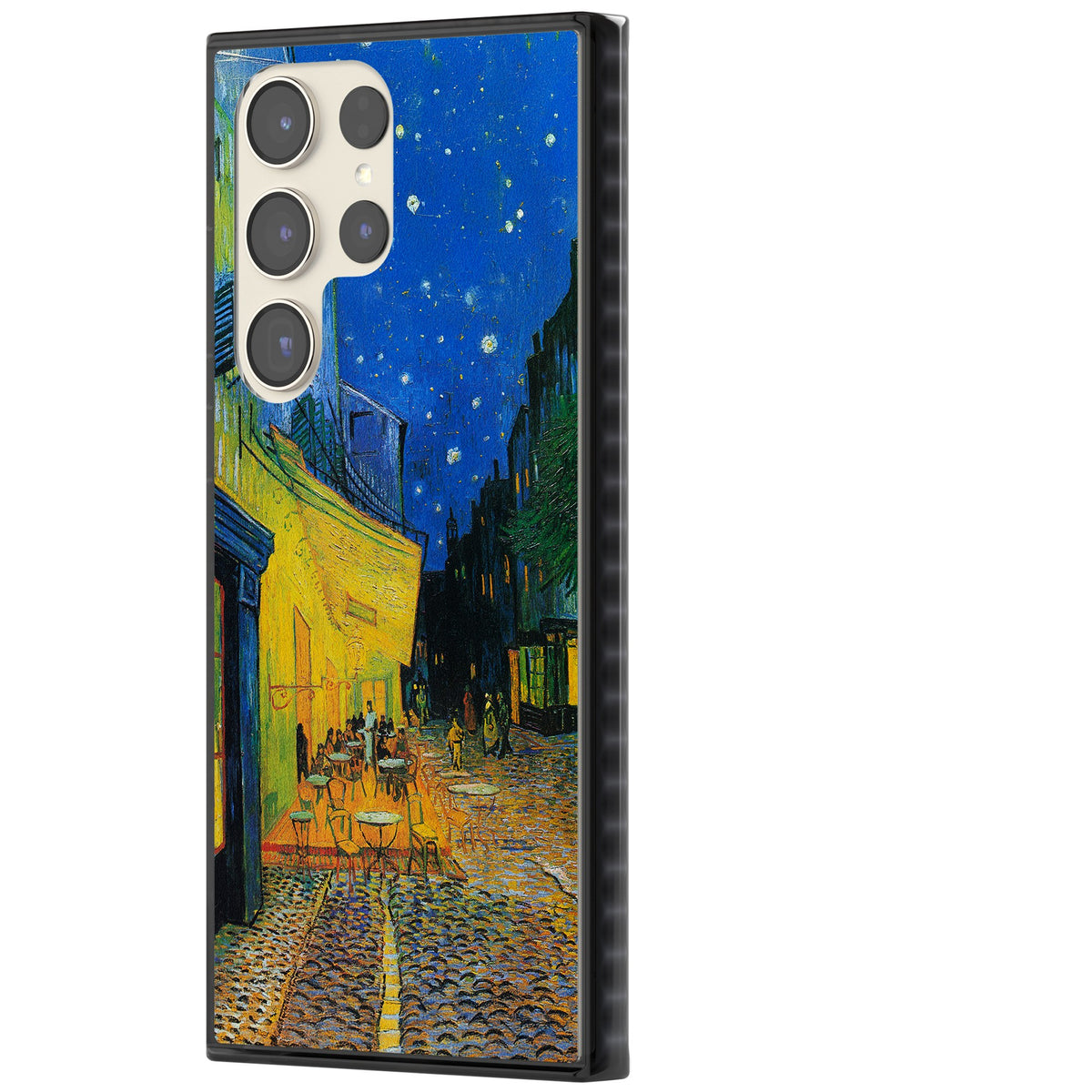Café Terrace At Night Samsung S22 Ultra / Samsung S23 Ultra / Samsung S24 Ultra Impact Black Phone Case side