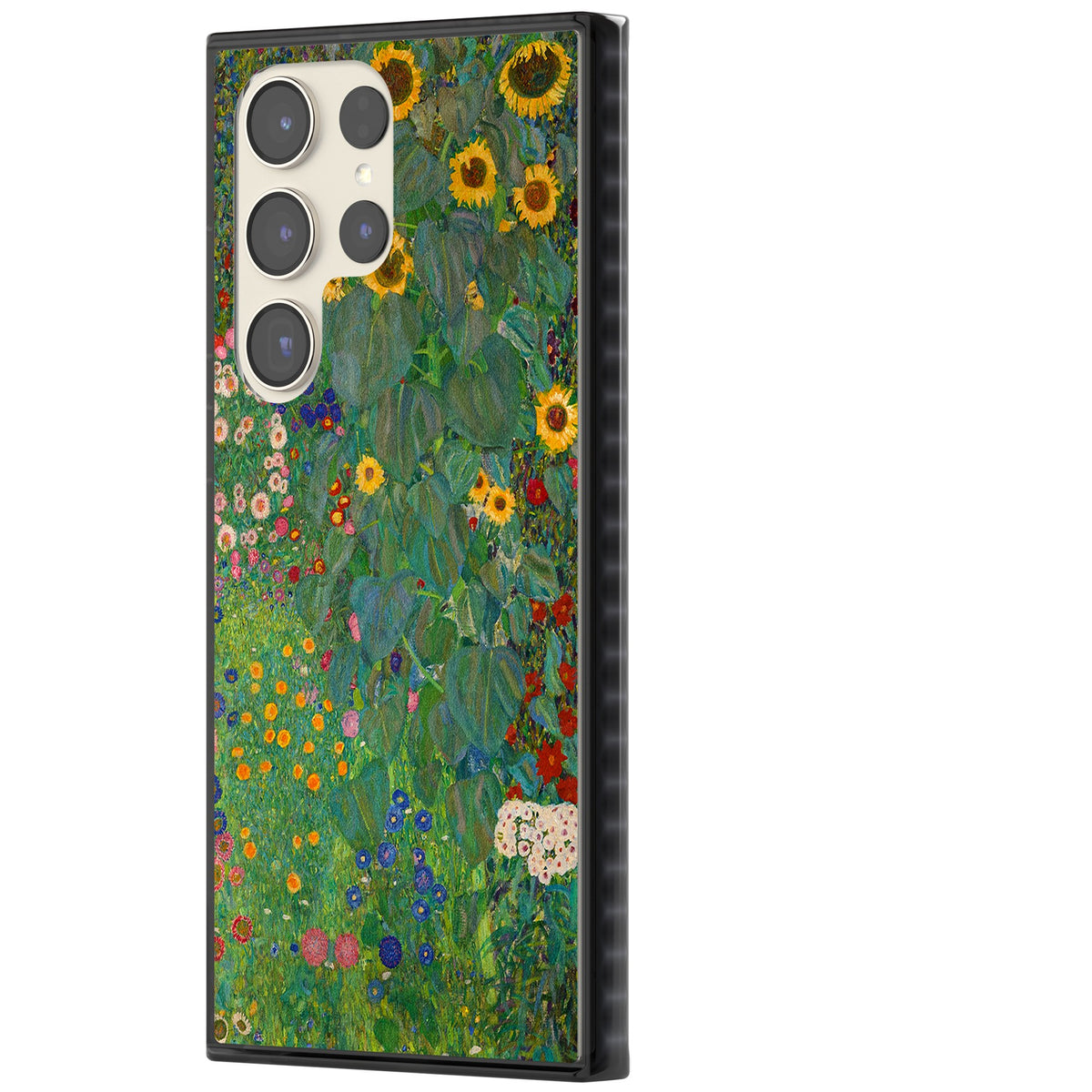 Farm Garden With Sunflowers Samsung S22 Ultra / Samsung S23 Ultra / Samsung S24 Ultra Impact Black Phone Case side