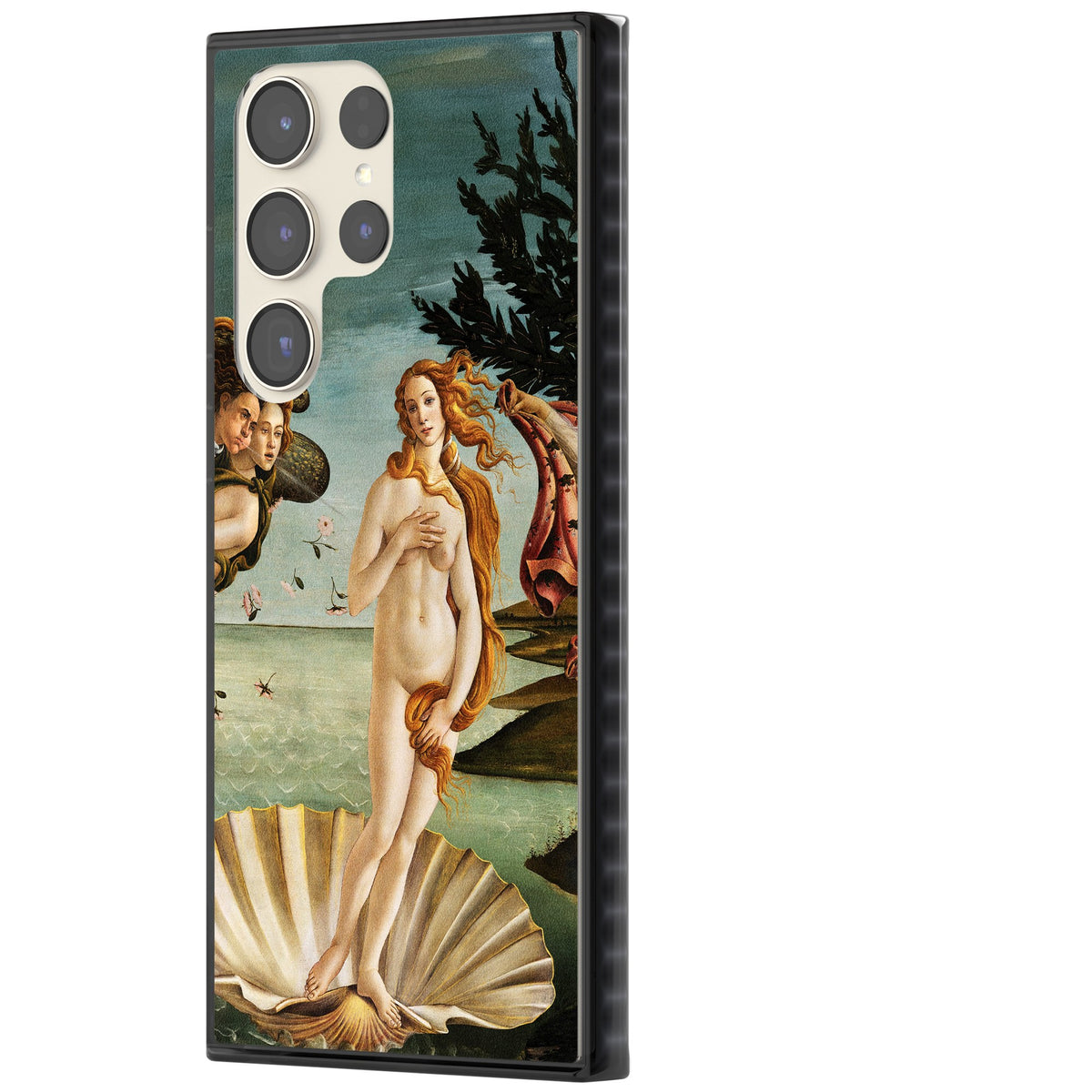 The Birth of Venus - Sandro Botticelli Samsung S22 Ultra / Samsung S23 Ultra / Samsung S24 Ultra Impact Black Phone Case side