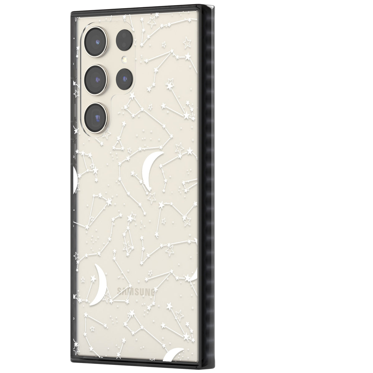 White Constellations Samsung S22 Ultra / Samsung S23 Ultra / Samsung S24 Ultra Impact Black Phone Case side