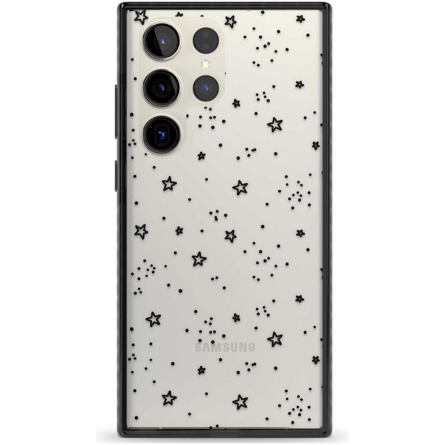 Mixed Stars Phone Case Samsung S22 Ultra / Black Impact Case,Samsung S23 Ultra / Black Impact Case Blanc Space