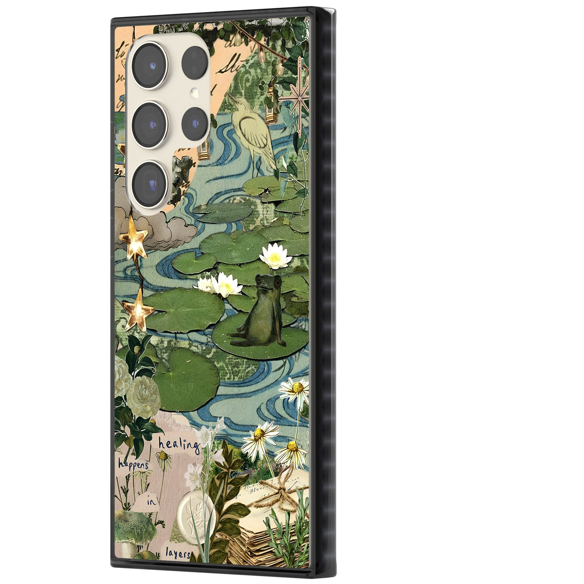 Lily Pad River Samsung S22 Ultra / Samsung S23 Ultra / Samsung S24 Ultra Impact Black Phone Case side