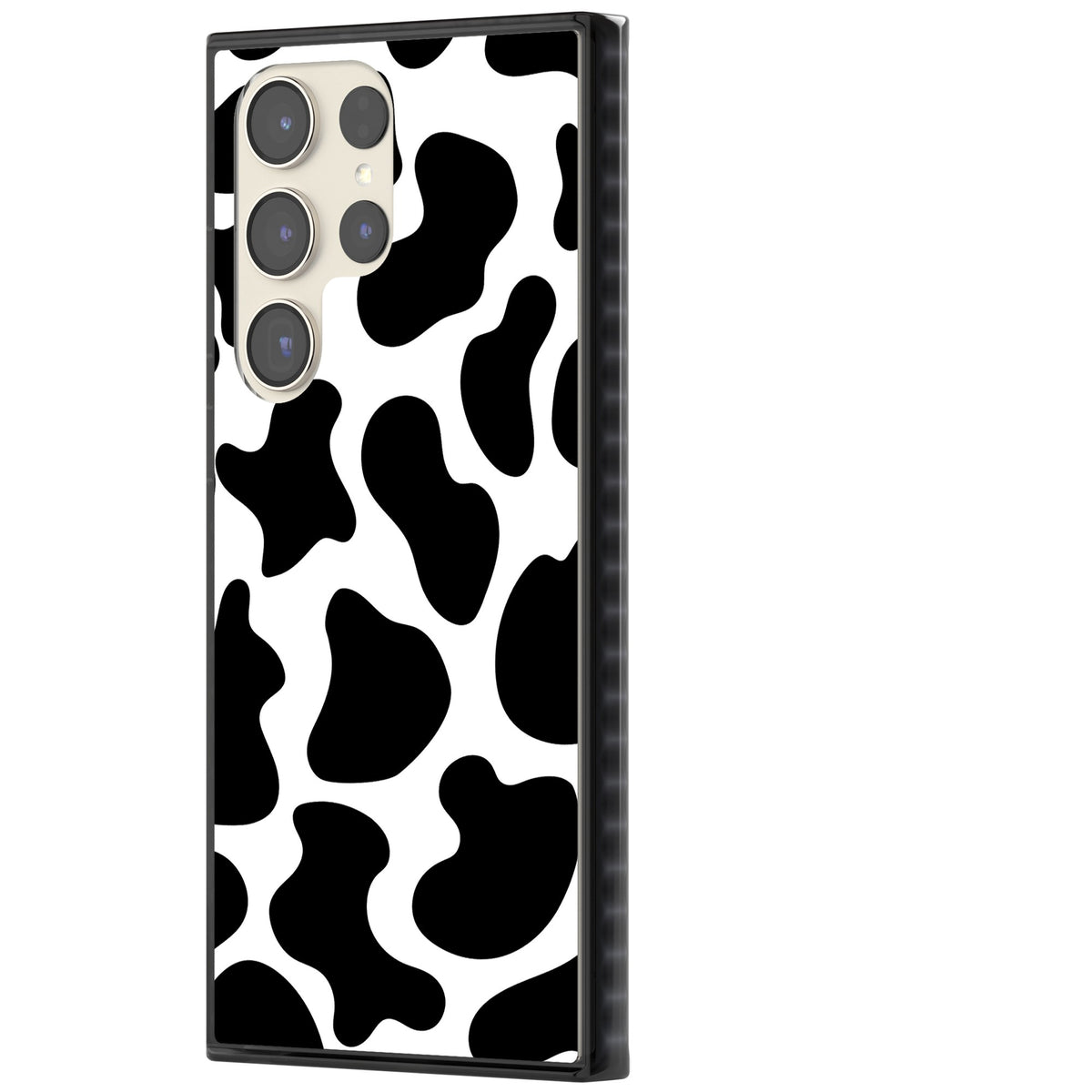Cow Print Samsung S22 Ultra / Samsung S23 Ultra / Samsung S24 Ultra Impact Black Phone Case side