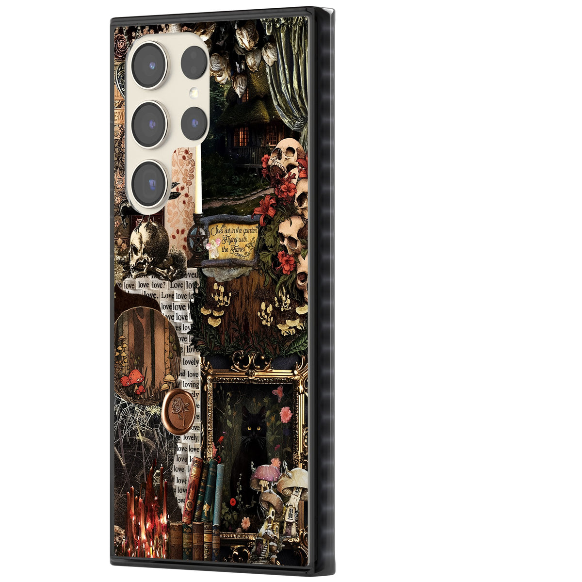 Academia Collage Samsung S22 Ultra / Samsung S23 Ultra / Samsung S24 Ultra Impact Black Phone Case side