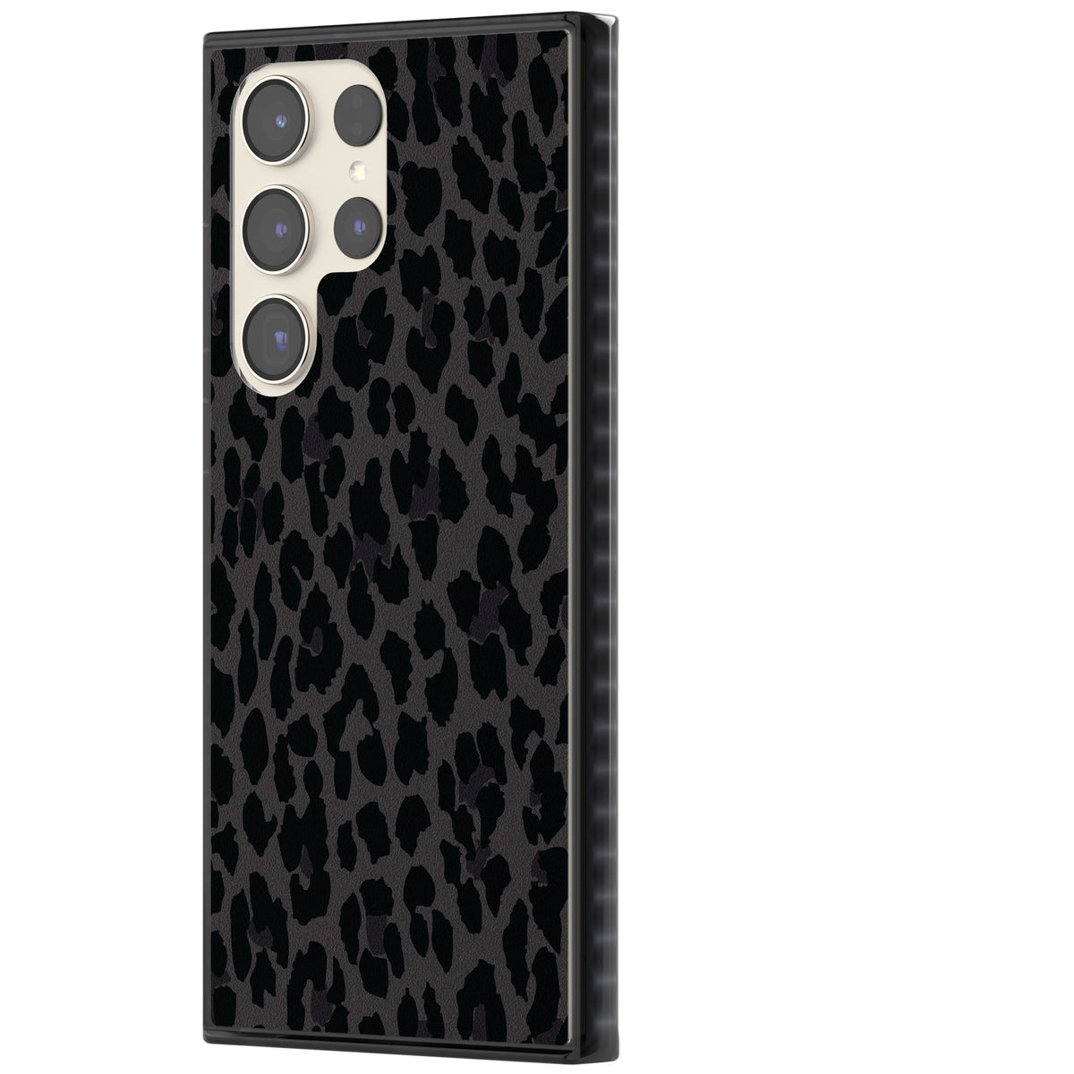 Dark Leopard Print Samsung S22 Ultra / Samsung S23 Ultra / Samsung S24 Ultra Impact Black Phone Case side