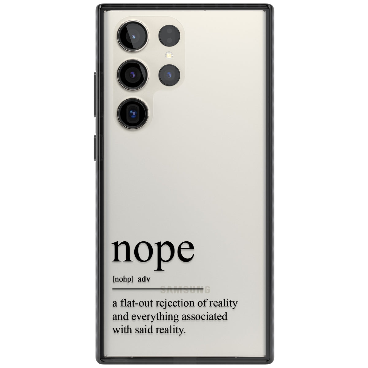 Nope Samsung S22 Ultra / Samsung S23 Ultra / Samsung S24 Ultra Impact Black Phone Case front
