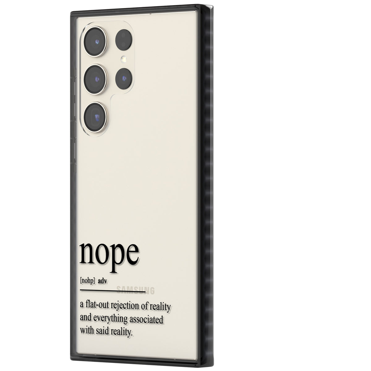 Nope Samsung S22 Ultra / Samsung S23 Ultra / Samsung S24 Ultra Impact Black Phone Case side