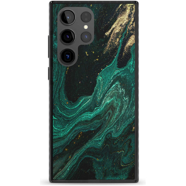 Emerald Lagoon Phone Case Samsung S22 Ultra / Black Impact Case,Samsung S23 Ultra / Black Impact Case Blanc Space