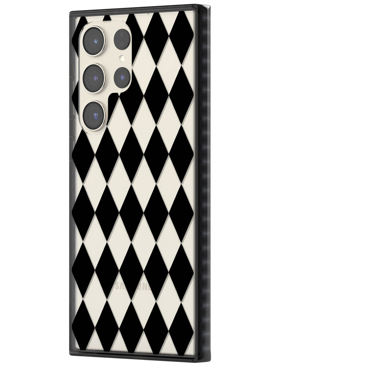 Black Diamonds Samsung S22 Ultra / Samsung S23 Ultra / Samsung S24 Ultra Impact Black Phone Case side