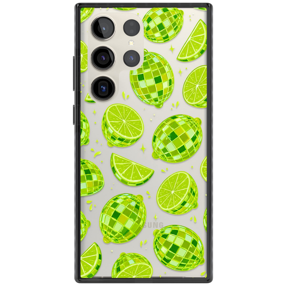 Disco Limes Samsung S22 Ultra / Samsung S23 Ultra / Samsung S24 Ultra Impact Black Phone Case front