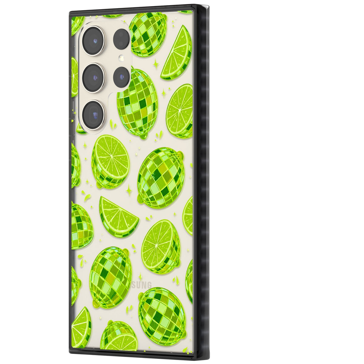 Disco Limes Samsung S22 Ultra / Samsung S23 Ultra / Samsung S24 Ultra Impact Black Phone Case side
