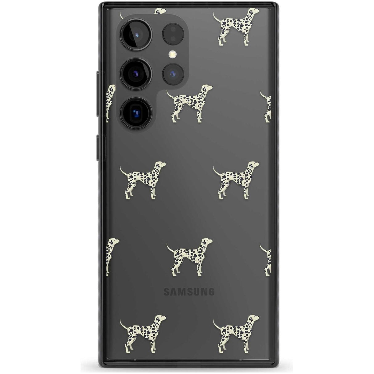 Dalmation Dog Pattern Clear Phone Case Samsung S22 Ultra / Black Impact Case,Samsung S23 Ultra / Black Impact Case Blanc Space