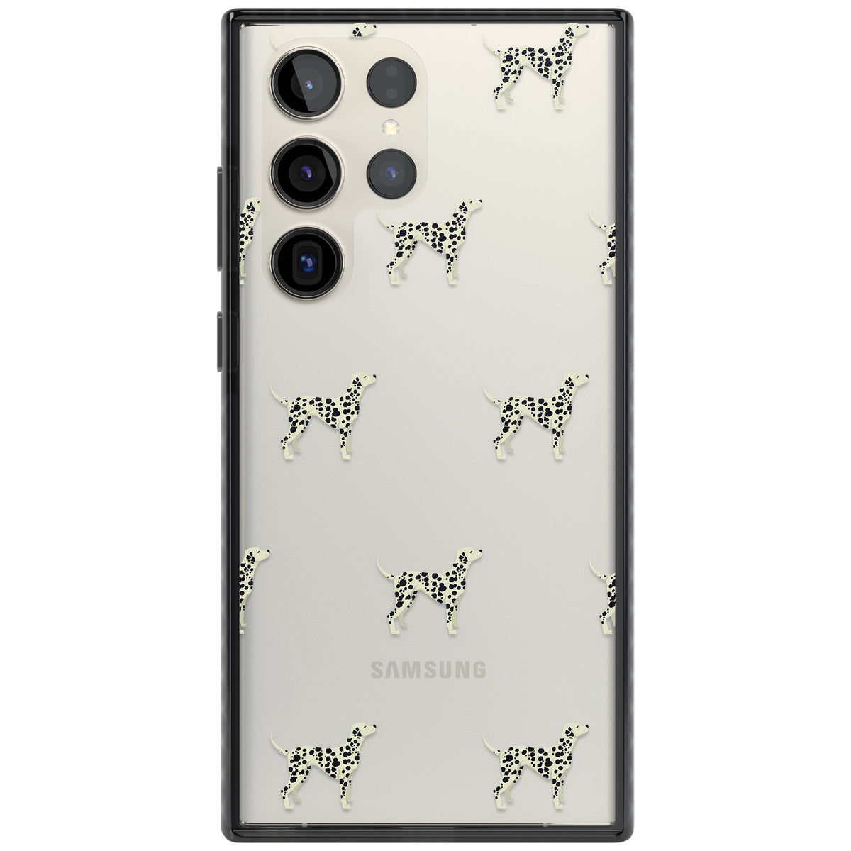 Dalmatian Dog Pattern Samsung S22 Ultra / Samsung S23 Ultra / Samsung S24 Ultra Impact Black Phone Case front
