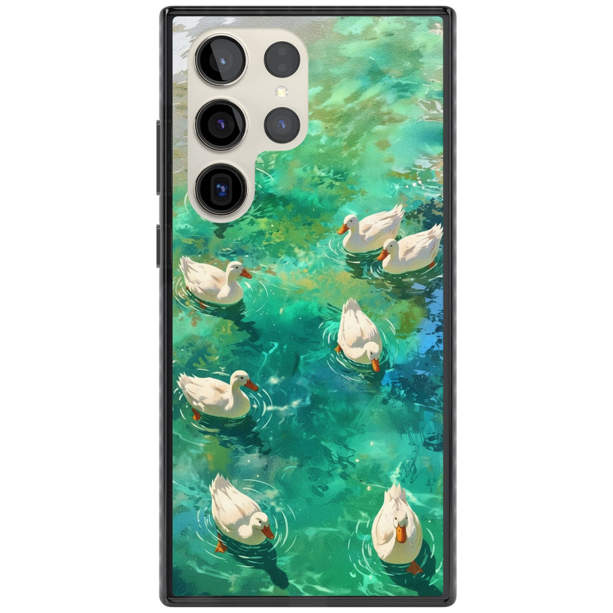 Ducks In The Pond Samsung S22 Ultra / Samsung S23 Ultra / Samsung S24 Ultra Impact Black Phone Case front
