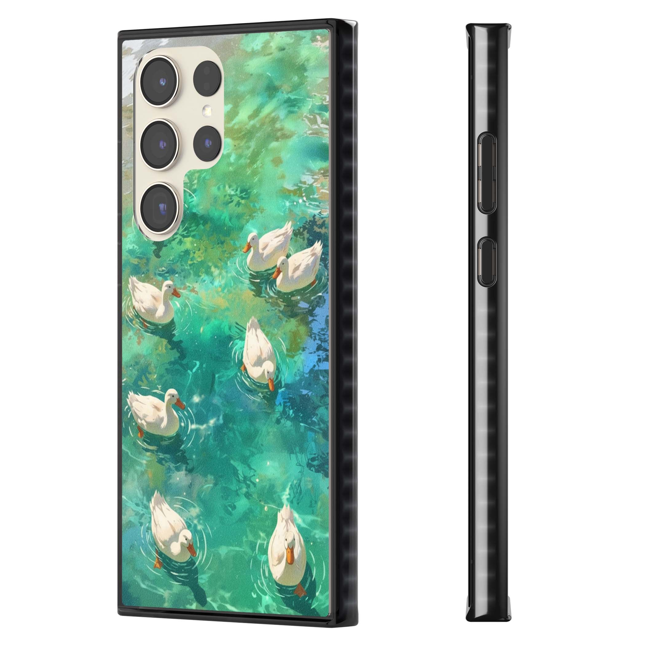 Ducks In The Pond for her iPhone case | Black Impact case for Samsung Galaxy S24 Ultra, Samsung Galaxy S23 Ultra, Samsung Galaxy S22 Ultra