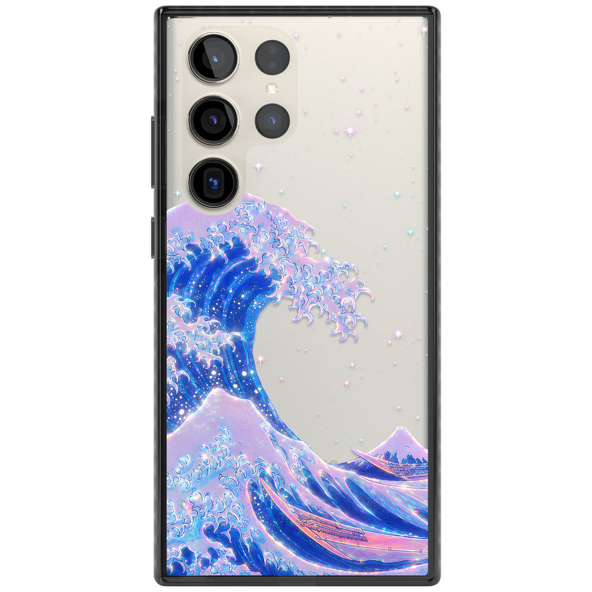 The Great Wave In Opal Samsung S22 Ultra / Samsung S23 Ultra / Samsung S24 Ultra Impact Black Phone Case front