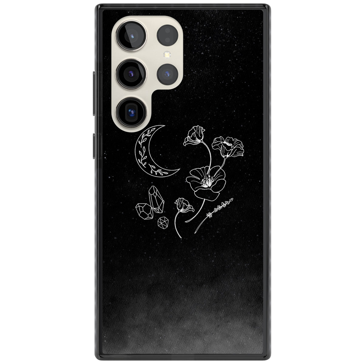 Midnight Moon Botanic Samsung S22 Ultra / Samsung S23 Ultra / Samsung S24 Ultra Impact Black Phone Case front