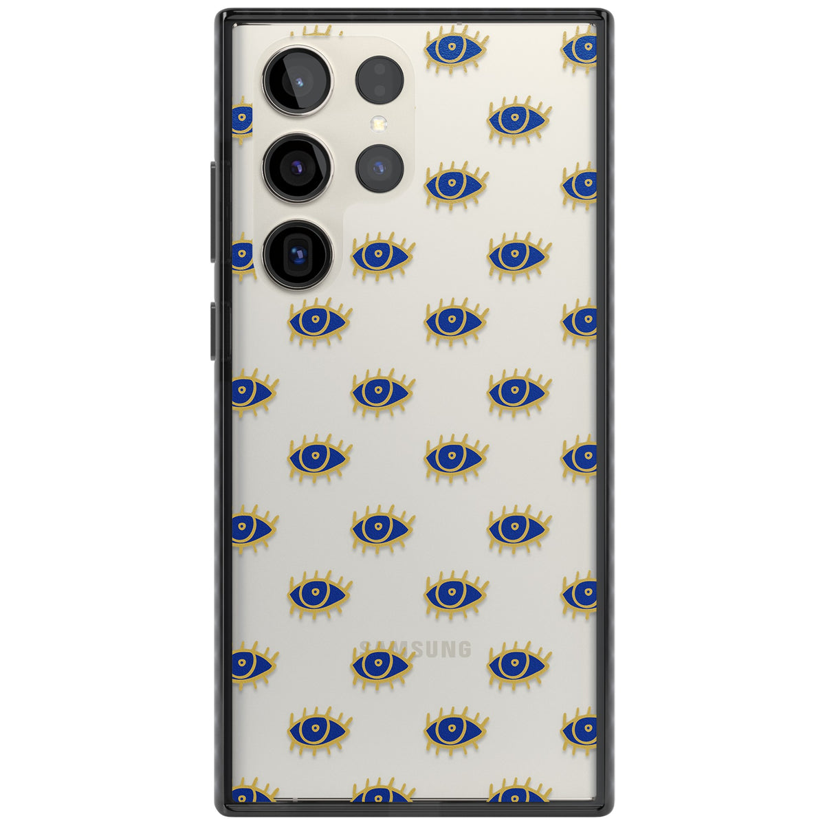 Psychedelic Eyes Pattern Classic Samsung S22 Ultra / Samsung S23 Ultra / Samsung S24 Ultra Impact Black Phone Case front