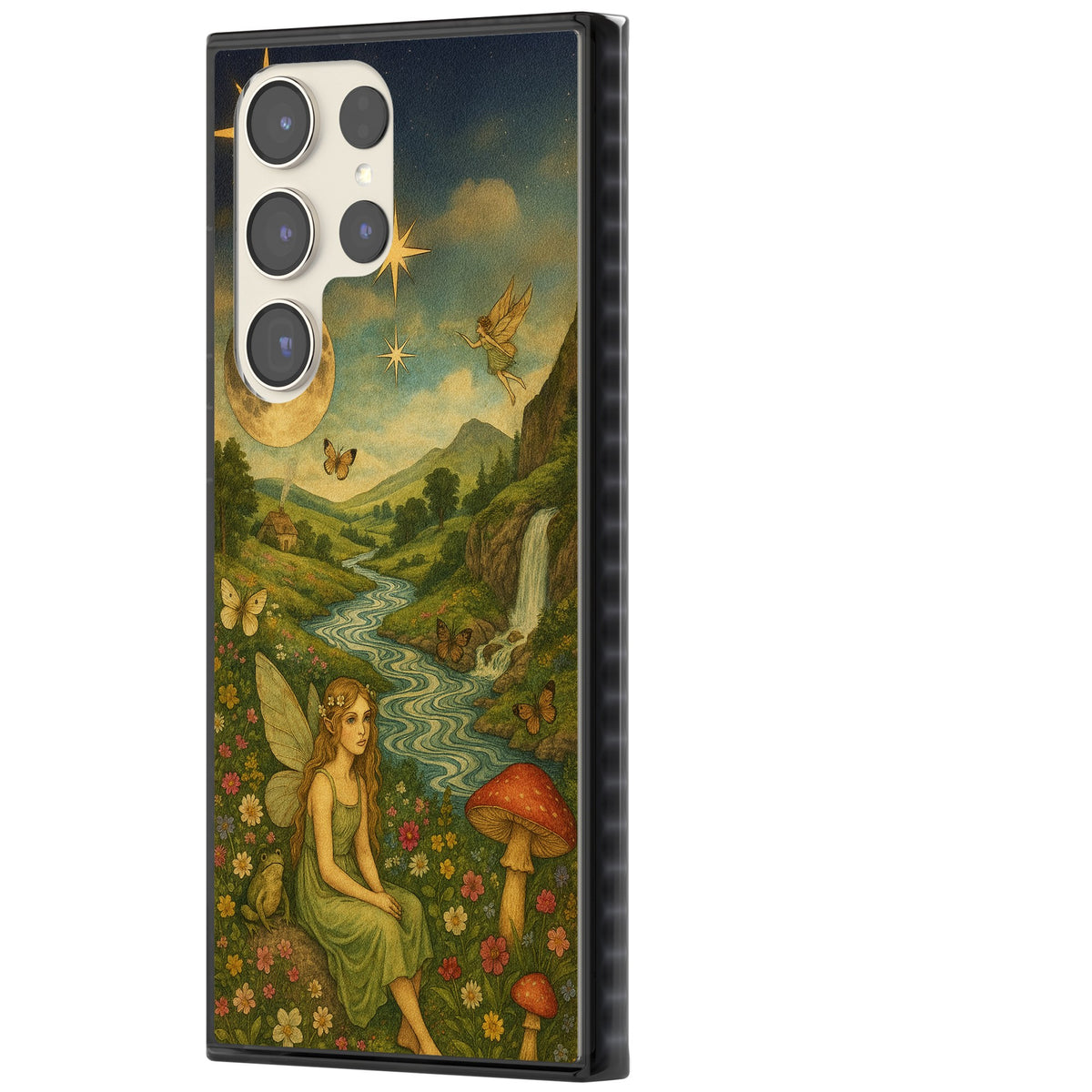 Nature Fairy Samsung S22 Ultra / Samsung S23 Ultra / Samsung S24 Ultra Impact Black Phone Case side