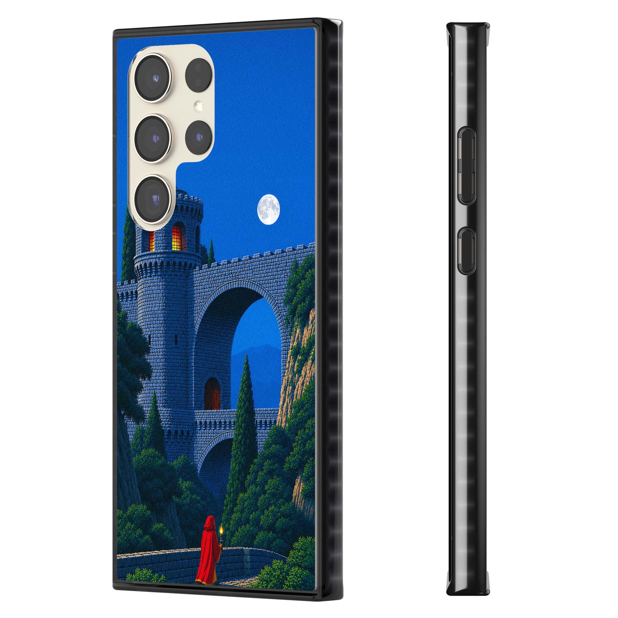 Castle Walls art iPhone case | Black Impact case for Samsung Galaxy S24 Ultra, Samsung Galaxy S23 Ultra, Samsung Galaxy S22 Ultra