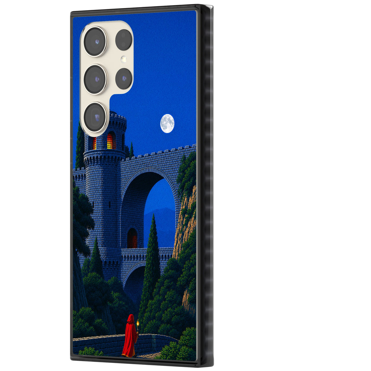 Castle Walls Samsung S22 Ultra / Samsung S23 Ultra / Samsung S24 Ultra Impact Black Phone Case side