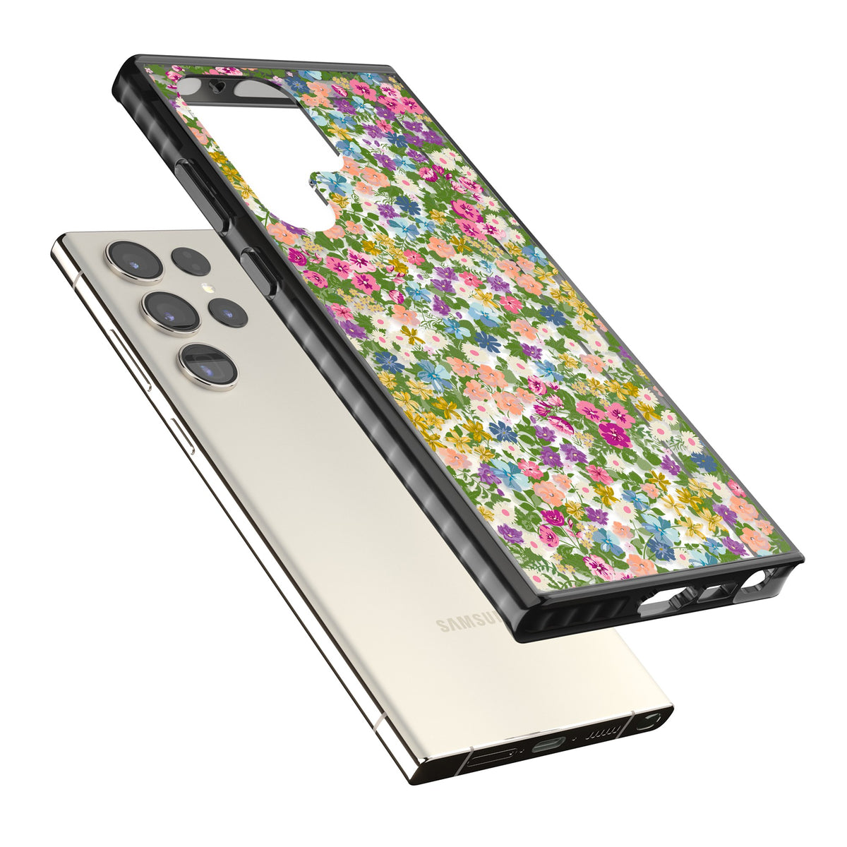 Tuscan Meadow Samsung S22 Ultra / Samsung S23 Ultra / Samsung S24 Ultra Impact Black Phone Case angled