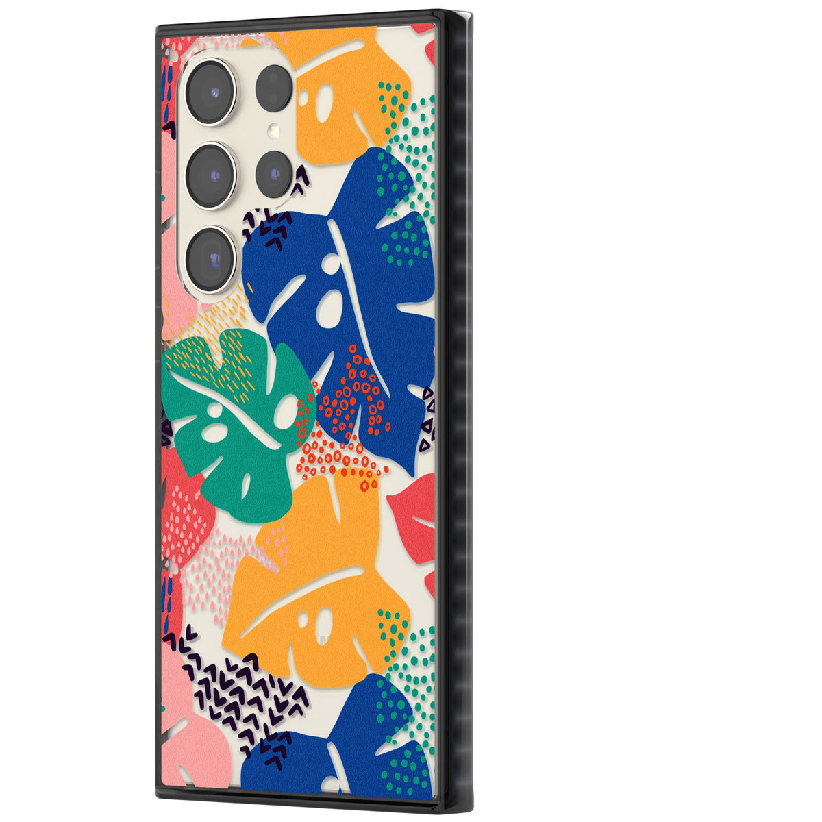Vibrant Leaves Samsung S22 Ultra / Samsung S23 Ultra / Samsung S24 Ultra Impact Black Phone Case side
