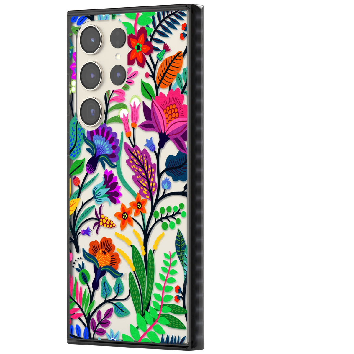 Floral Vibe Samsung S22 Ultra / Samsung S23 Ultra / Samsung S24 Ultra Impact Black Phone Case side