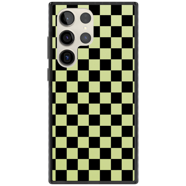 Black & Lime Check