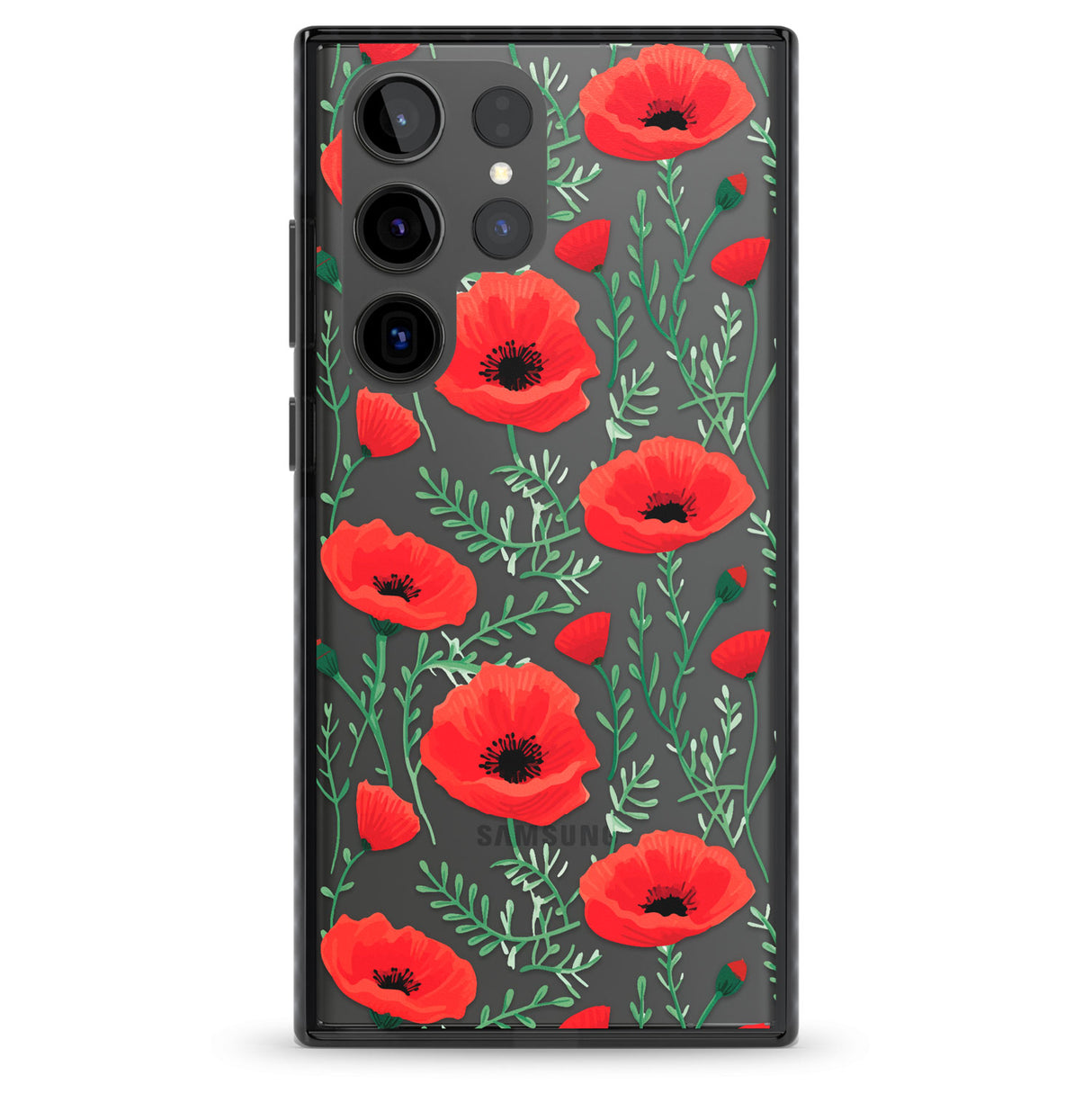 Poppy Garden Impact Phone Case for Samsung Galaxy S24 Ultra , Samsung Galaxy S23 Ultra, Samsung Galaxy S22 Ultra