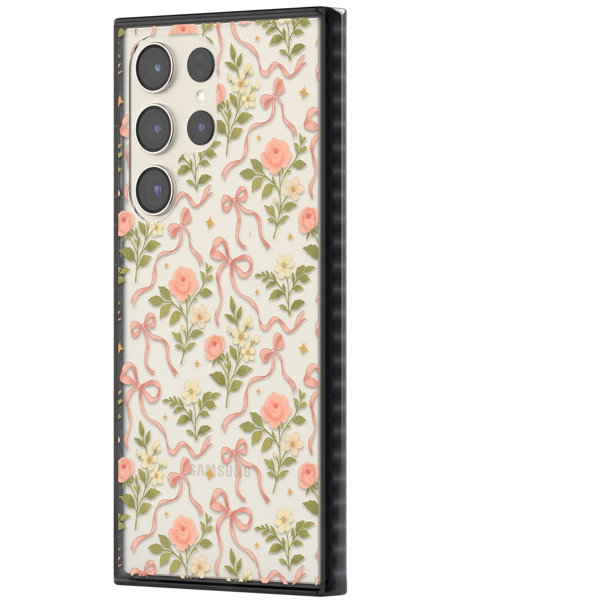 Ribbon Garden Samsung S22 Ultra / Samsung S23 Ultra / Samsung S24 Ultra Impact Black Phone Case side