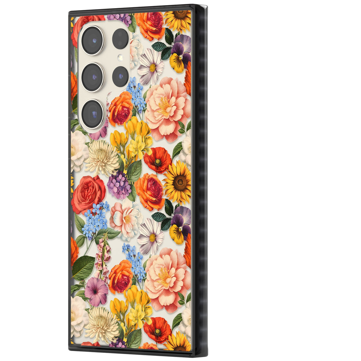Bloom Basket Samsung S22 Ultra / Samsung S23 Ultra / Samsung S24 Ultra Impact Black Phone Case side