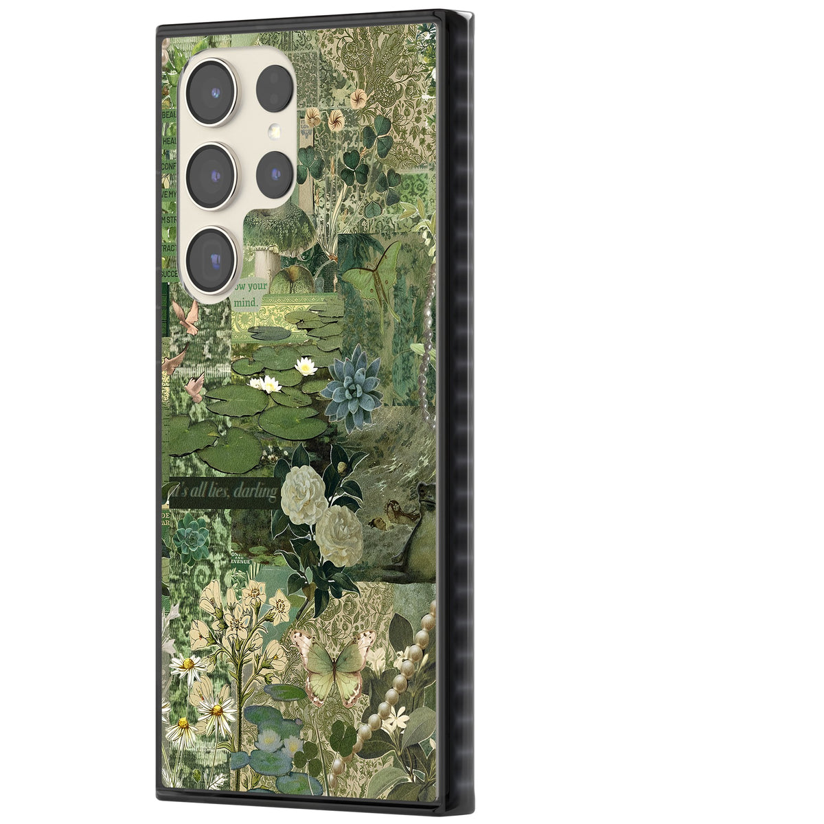Sage Collage Samsung S22 Ultra / Samsung S23 Ultra / Samsung S24 Ultra Impact Black Phone Case side