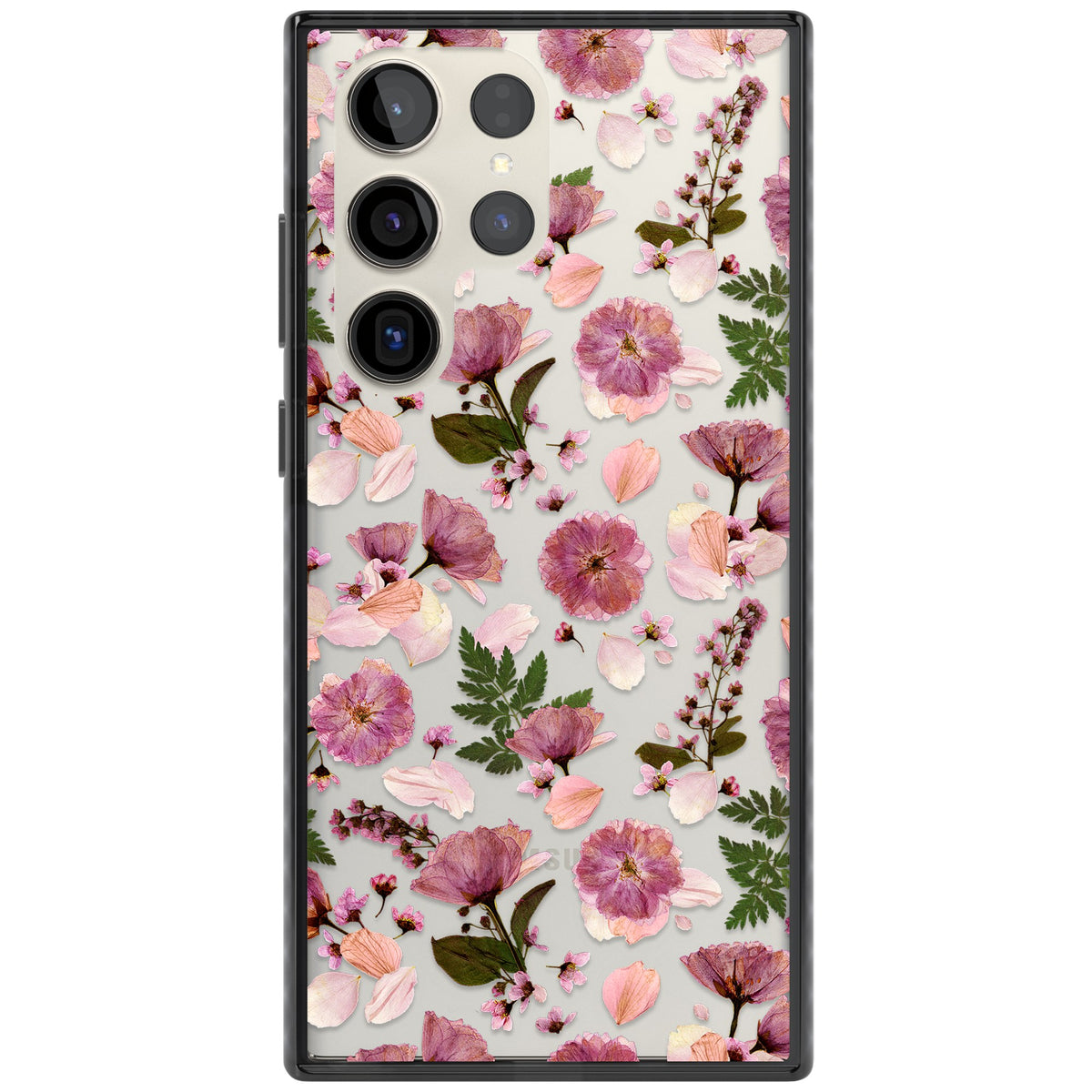 Botanical Blush Samsung S22 Ultra / Samsung S23 Ultra / Samsung S24 Ultra Impact Black Phone Case front