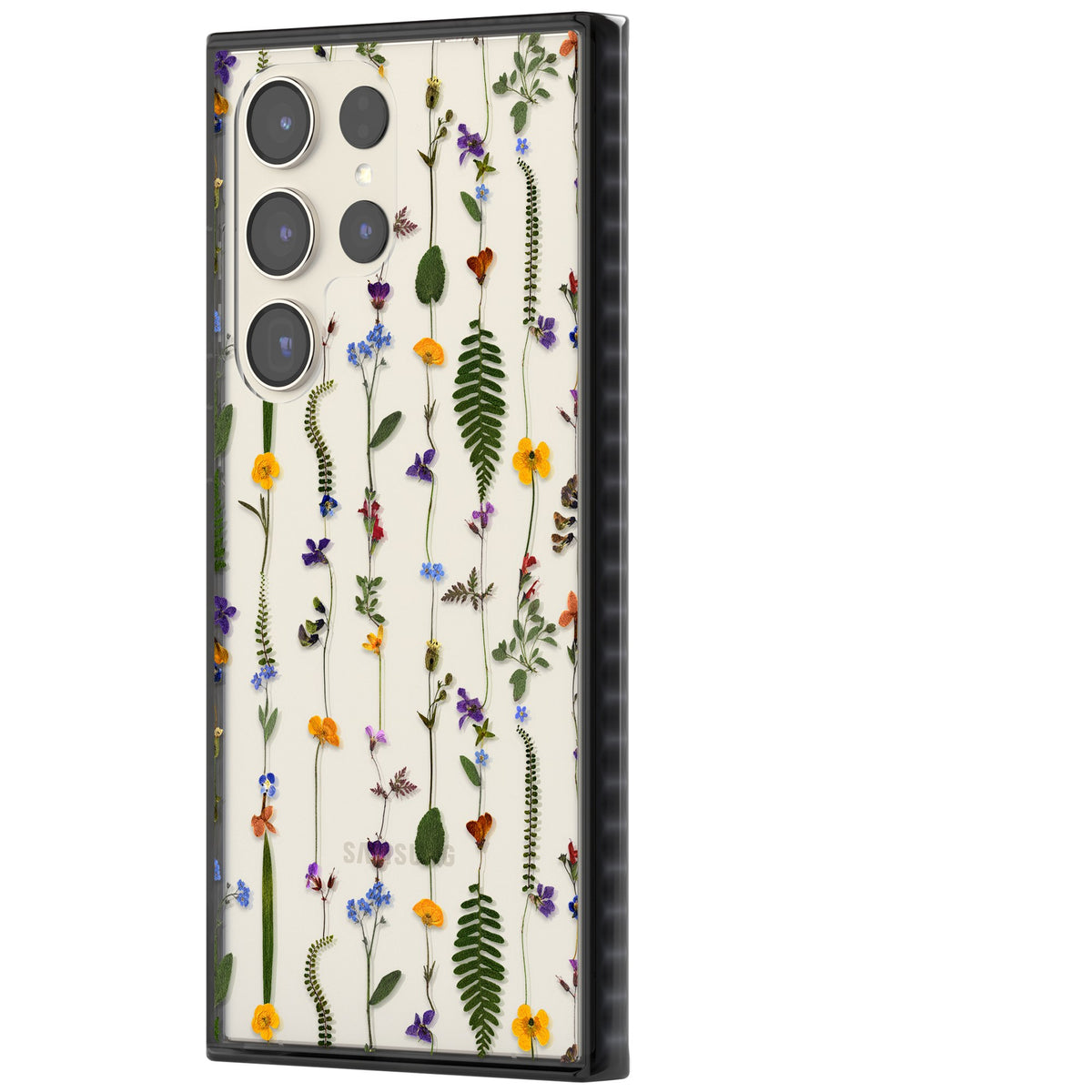 Wildflower Chain Samsung S22 Ultra / Samsung S23 Ultra / Samsung S24 Ultra Impact Black Phone Case side