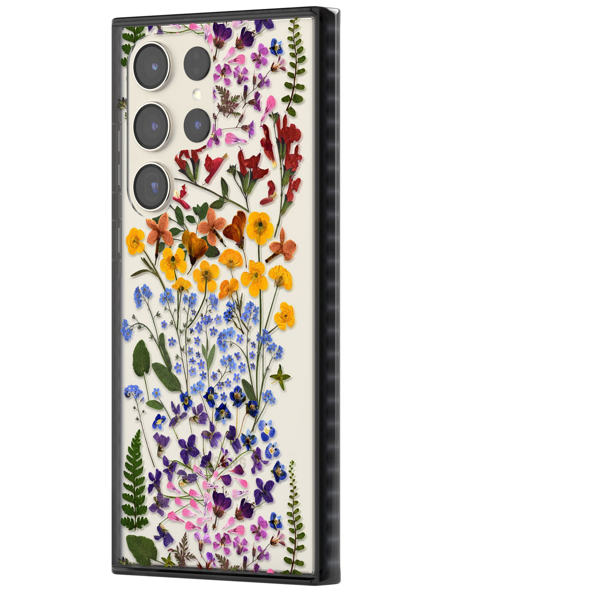 Wildflower Stripe Samsung S22 Ultra / Samsung S23 Ultra / Samsung S24 Ultra Impact Black Phone Case side