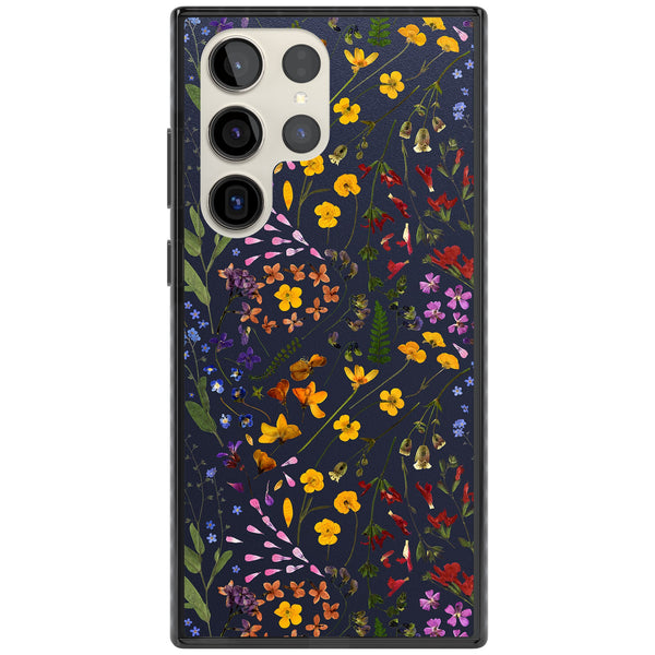 Wildflowers & Leaves In Navy