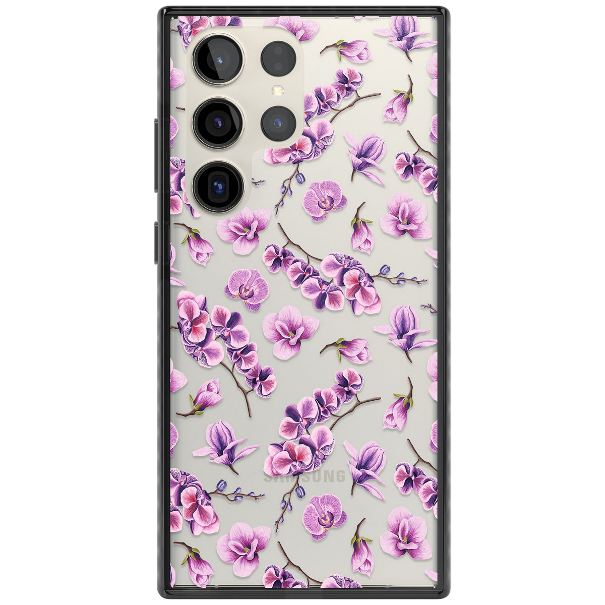 Soft Bloom Samsung S22 Ultra / Samsung S23 Ultra / Samsung S24 Ultra Impact Black Phone Case front