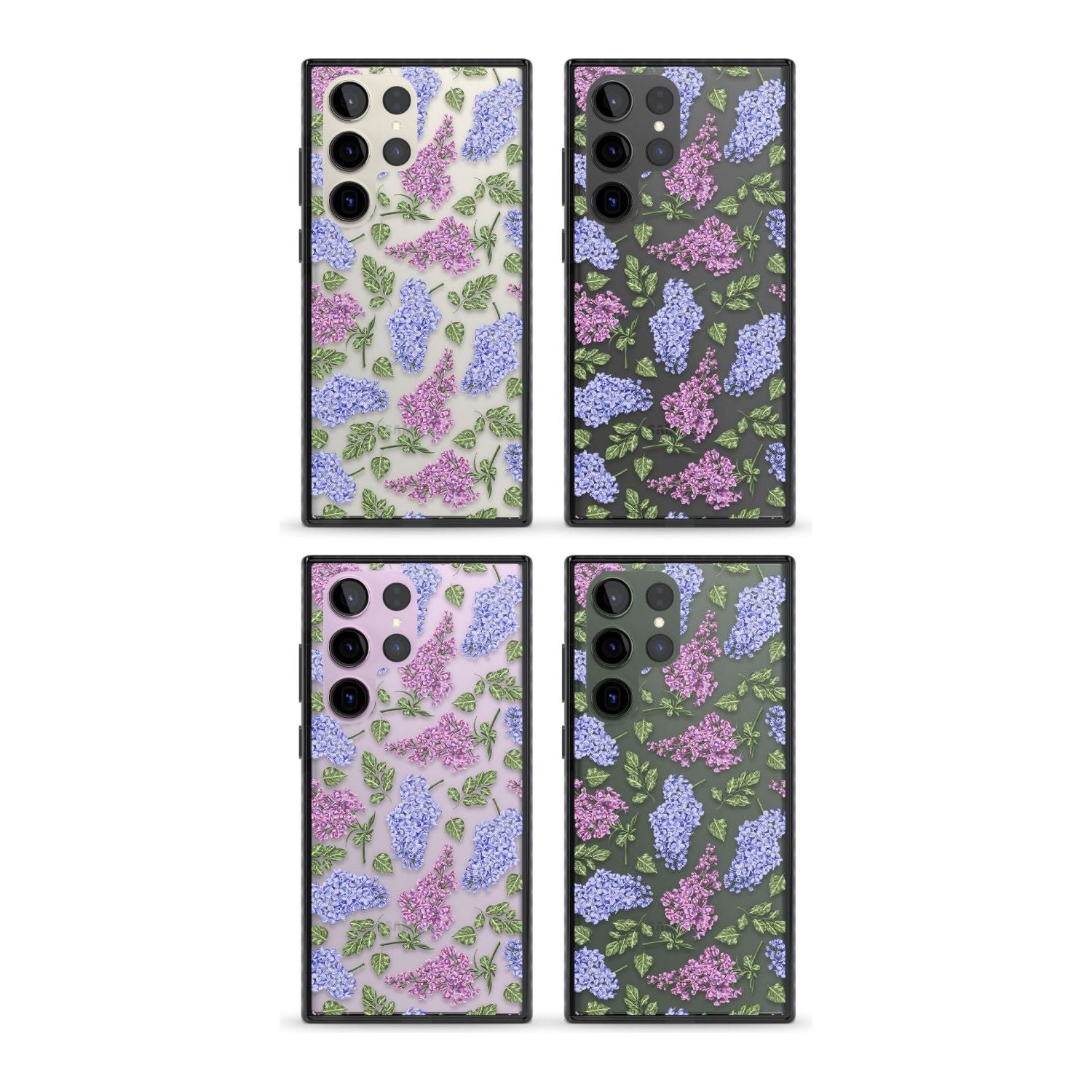 Purple Blossoms Transparent Floral