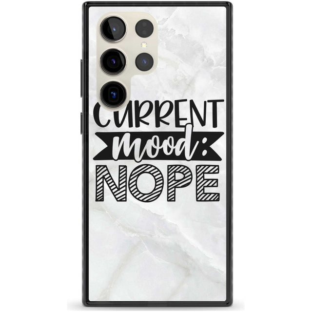 Current Mood NOPE Phone Case Samsung S22 Ultra / Black Impact Case,Samsung S23 Ultra / Black Impact Case Blanc Space