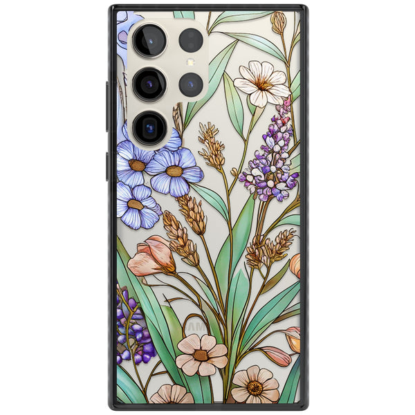 Glass Lavenders & Daisies