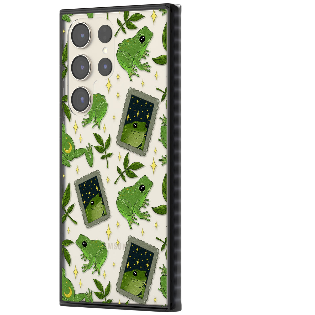 Starry Frog Stamps Samsung S22 Ultra / Samsung S23 Ultra / Samsung S24 Ultra Impact Black Phone Case side