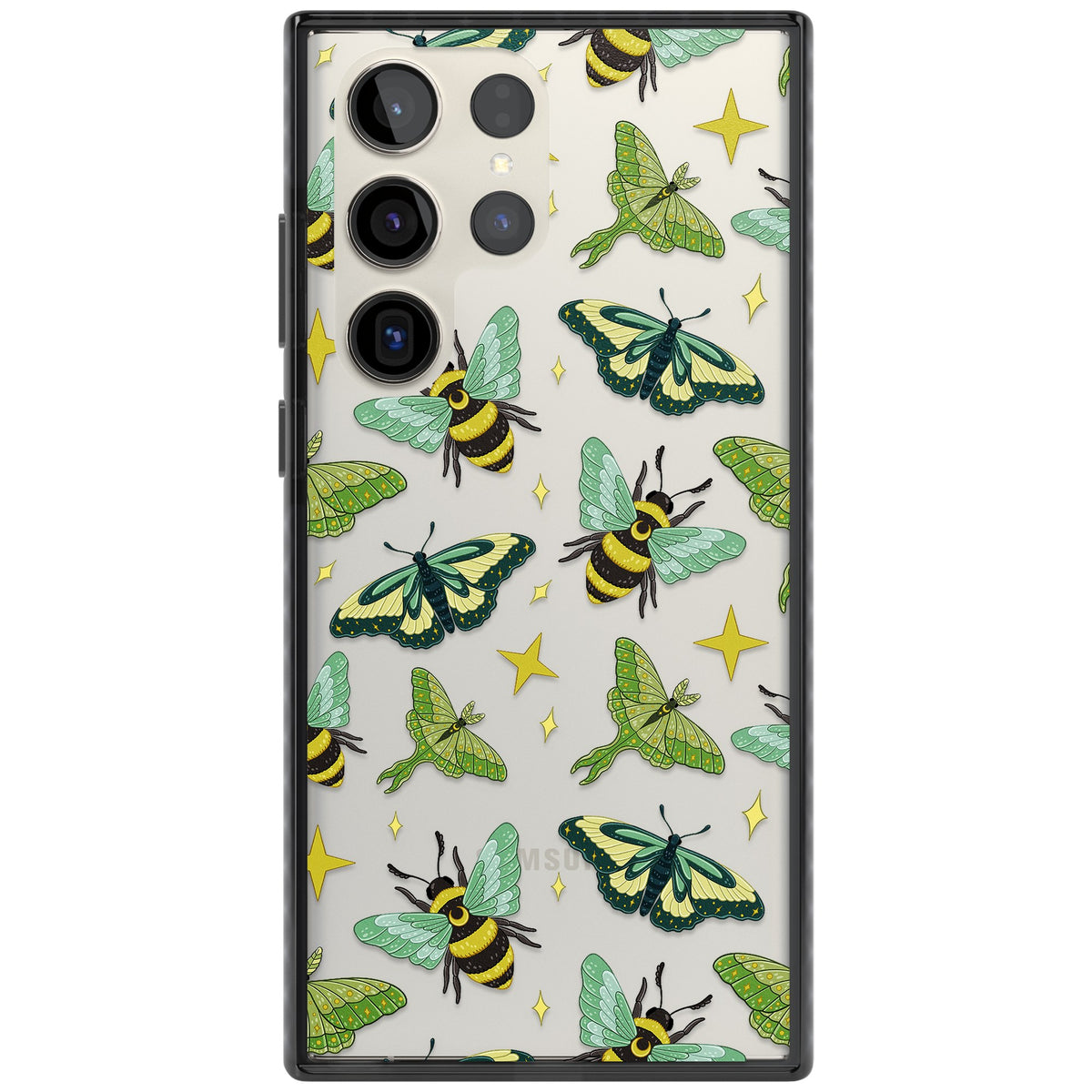 Bees and Moths Samsung S22 Ultra / Samsung S23 Ultra / Samsung S24 Ultra Impact Black Phone Case front