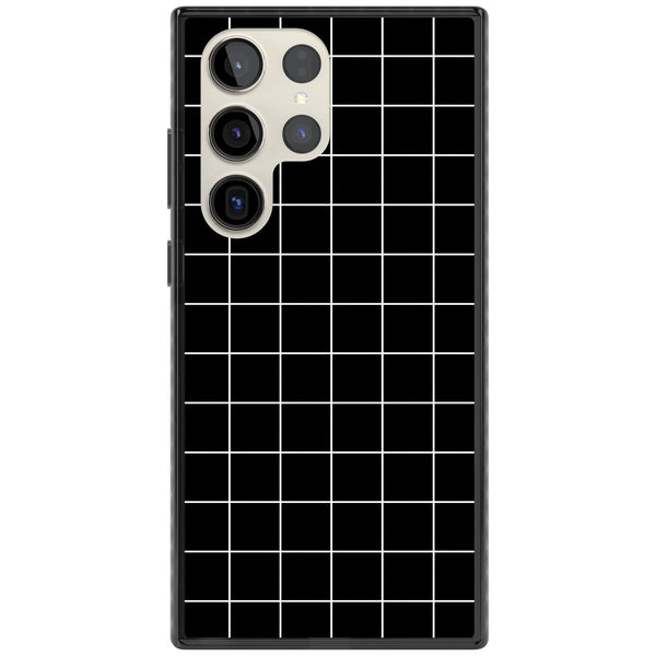 Minimalist Grid Pattern Black