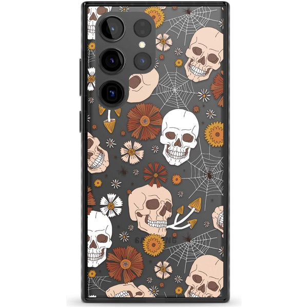 Halloween Skulls And Flowers