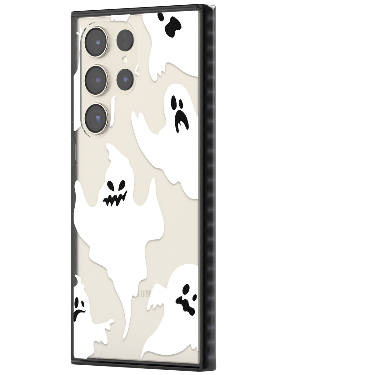 Ghost Pattern Samsung S22 Ultra / Samsung S23 Ultra / Samsung S24 Ultra Impact Black Phone Case side