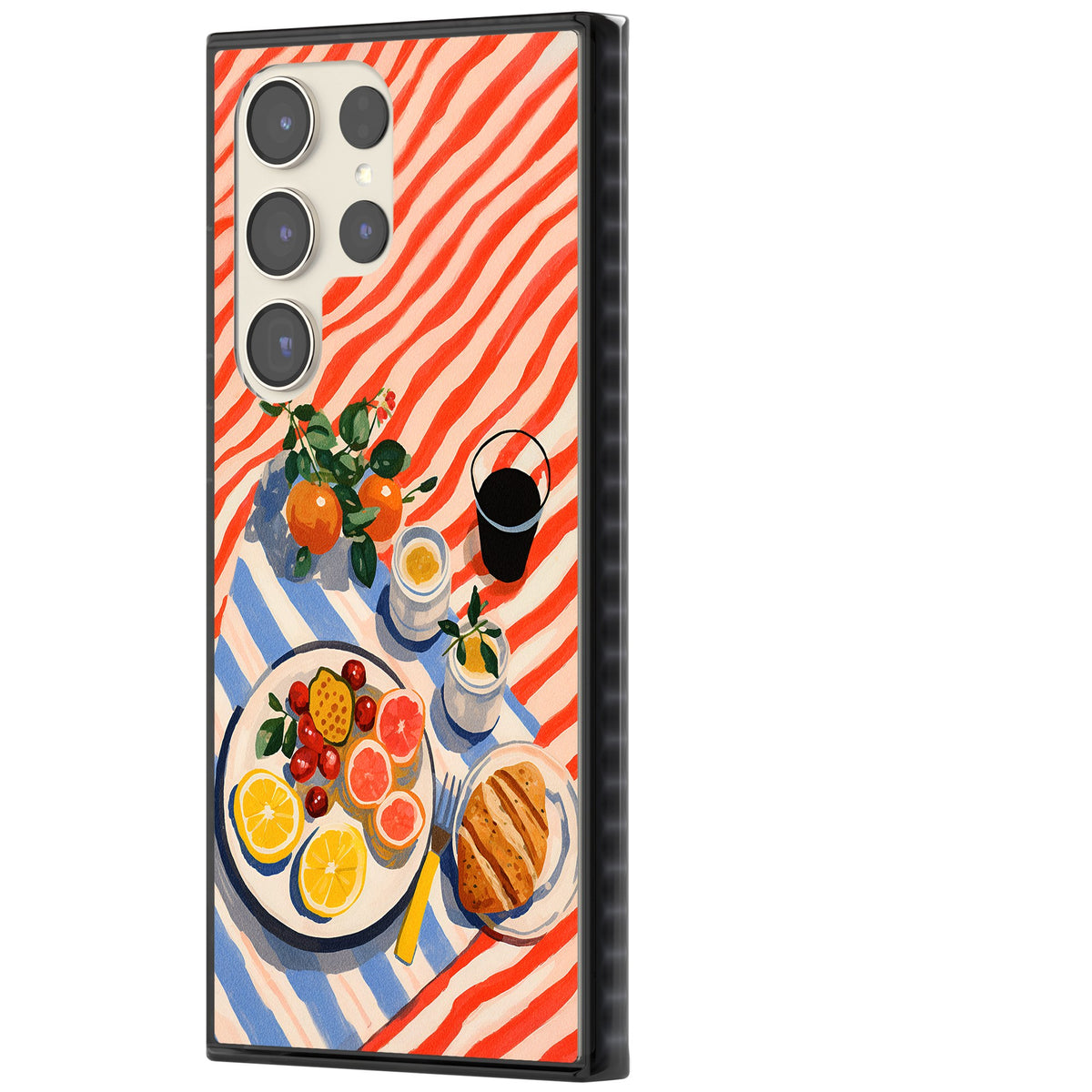 Citrus Picnic Samsung S22 Ultra / Samsung S23 Ultra / Samsung S24 Ultra Impact Black Phone Case side