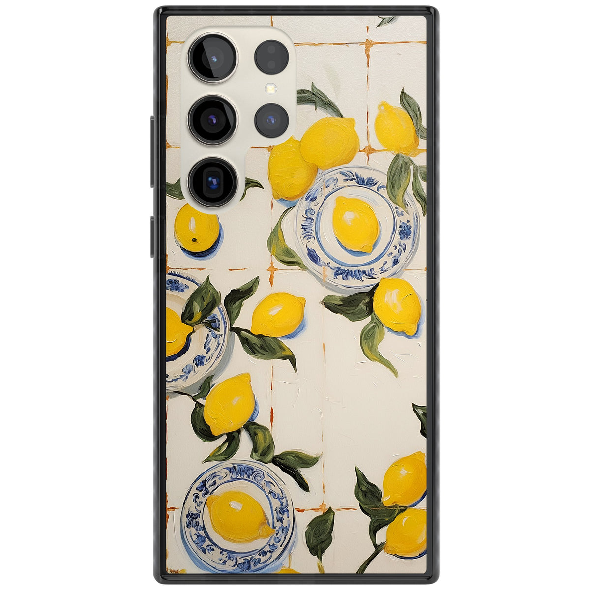 Lemons & Porcelain Samsung S22 Ultra / Samsung S23 Ultra / Samsung S24 Ultra Impact Black Phone Case front